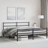 vidaXL Bettgestell mit Kopf- und Fußteil Metall Schwarz 180x200 cm 355387 Bild 4