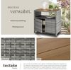 tectake Geräteschrank WPC-Schrank - wetterfest mit WPC-Lamellen in Holzoptik (GartenschrankMontagematerialMontageanleitung, 1-St, 1 St) fein geflochtenes Polyrattan Bild 4