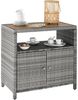 tectake Geräteschrank WPC-Schrank - wetterfest mit WPC-Lamellen in Holzoptik (GartenschrankMontagematerialMontageanleitung, 1-St, 1 St) fein geflochtenes Polyrattan Bild 2