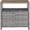 tectake Geräteschrank WPC-Schrank - wetterfest mit WPC-Lamellen in Holzoptik (GartenschrankMontagematerialMontageanleitung, 1-St, 1 St) fein geflochtenes Polyrattan Bild 3