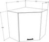 VCM Küchenmöbel Hängeschrank Esilo 918676 Weiß H. 60 x B. 57 x T. 57 cm Bild 4