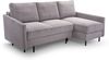 AX LIVING Ecksofa grau Romanii 3sitzer mit Schlaffunktion 220 cm breit R Bild 2
