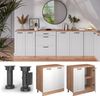 Kommode unter Schräge Rion Weiß Landhaus 80 x 81.6 cm ohne Schräge mit 2 Türen Vicco Bild 5