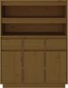 Highboard, BuffetSchrank, Büroschrank Honigbraun 89x40x116,5 cm Massivholz Kiefer Bild 3