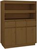 Highboard, BuffetSchrank, Büroschrank Honigbraun 89x40x116,5 cm Massivholz Kiefer Bild 2