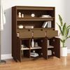 Highboard, BuffetSchrank, Büroschrank Honigbraun 89x40x116,5 cm Massivholz Kiefer Bild 5