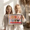 Poster Kinderzimmer Blumen · Buntes Blumenbild im Skandi Stil · Fröhliche Wanddeko für Mädchenzimmer · Dekoprint ohne Rahmen - 21x30cm Bild 2