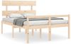 vidaXL Seniorenbett mit Kopfteil 120x200 cm Massivholz 3195346 Bild 2