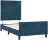 Einzelbettgestell Design für Erwachsene ohne Matratze Dunkelblau 90x190 cm Samt d4399e Bild 4