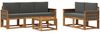 vidaXL Outdoor-Sofagarnitur mit Kissen 6 pcs Natur und Anthrazit 3384988 Bild 2