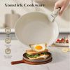 ANYSUN Topf-Set Induktion Pfannenset, Granit-Antihaftbeschichtung (Set, 12-tlg, Bratentopf 20/25 cm,Saute Pan 25 cm, Kochtopf 18/20 cm+ Deckel, Griff), Antihaft Kochgeschirr-Set mit Abnehmbaren Griffen, Stapelbar Topfset Bild 3