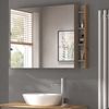 Badspiegelschrank Edelin Cashmere 100 x 75 cm mit Regalen Vicco Bild 5