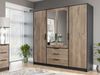 Kleiderschrank Lepalta D4 (Farbe: Schwarz / Eiche Viking) Bild 3