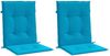 vidaXL Gartenstuhlauflagen für Niedriglehner 2 Stk. Blau 100x50x3 cm 47554 Bild 3