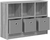 vidaXL Sideboard mit Schubladen Graues Sonoma 73,5 x 22,5 x 53,5 cm 8000505 Bild 5