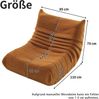 1-Sitzer Loungesessel B 90 x T 105 x H 72 cm aus Teddyfleece Bild 5