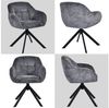Duhome Loungesessel, Armlehnstuhl aus Chenille-Stoff, Schminktisch Stuhl 360° drehbar Bild 4