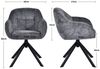 Duhome Loungesessel, Armlehnstuhl aus Chenille-Stoff, Schminktisch Stuhl 360° drehbar Bild 3