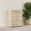 Dmora Kommode Agra, Wohnzimmerbuffet, Wohnzimmer-Sideboard, Moderne Küchen-Speisekammer, 89x40 h113 cm, Eiche Bild 2