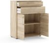 Dmora Kommode Agra, Wohnzimmerbuffet, Wohnzimmer-Sideboard, Moderne Küchen-Speisekammer, 89x40 h113 cm, Eiche Bild 4