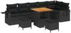 vidaXL Gartensofa-set 9 pcs Schwarz Poly-Rattan 3361759 Bild 2