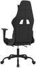 Gaming-Stuhl mit Fußstütze Schwarz und Weiß Stoff, Drehbar [3143730] Bild 5