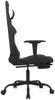 Gaming-Stuhl mit Fußstütze Schwarz und Weiß Stoff, Drehbar [3143730] Bild 4