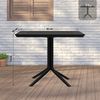 CLP Gartentisch Lenval 80 x 80 cm robust & wetterfest,schwarz Bild 2