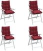 vidaXL Niedriglehner-Auflagen 4 Stk. Weinrot Oxford-Gewebe 377699 Bild 4
