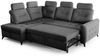 Ecksofa Schlafsofa Sofa WENDIE Stoff Hold Me Dunkelgrau Ottomane Links Bild 3