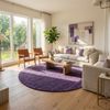 Gabbeh Teppich - Softy - Uni 150 x 150 cm - flieder - rund Bild 2