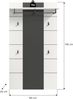 xonox. home - Paneel Canu 80 x 145 x 29 cm in Basalt grau und weiß Nb. - Wandpaneel Wandboard Wandgarderobe Garderobenwand Garderobenpaneel Flurpaneel - modern & stilvoll Bild 3