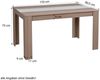 Esstisch Esszimmertisch Holztisch Küchentisch 135x80 cm Holz Massiv Eiche Weiß Braun Bild 4
