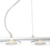 LED Hängeleuchte, Chrom, Glas satiniert, L 90 cm Bild 4