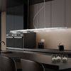 LED Hängeleuchte, Chrom, Glas satiniert, L 90 cm Bild 3