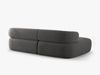 Micadoni 5-Sitzer Ecksofa Jenny Links Samt Salvador Dunkelgrau Bild 4