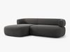 Micadoni 5-Sitzer Ecksofa Jenny Links Samt Salvador Dunkelgrau Bild 3
