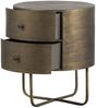 Nachttisch Glossy Rund, Metall Gold, 39 x 39 x 48 cm Bild 5