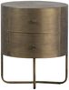 Nachttisch Glossy Rund, Metall Gold, 39 x 39 x 48 cm Bild 2
