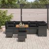 vidaXL Gartensofa-set 9 pcs Schwarz Poly-Rattan 3361499 Bild 3