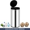 Sensor Mülleimer Küche 70L Edelstahl - Automatik Bewegungssensor Klemmring | Smarter Abfalleimer mit Deckel Müllbehälter Kücheneimer Bild 2