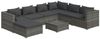vidaXL 8-tlg. Garten-Lounge-Set mit Kissen Poly Rattan Grau 3101853 Bild 2