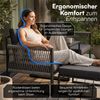 STEELSØN 'Tyranis' Metall Sitzgruppe, 4-teilig, schwarz, mit Tisch und Hocker, wetterfest, Gartenlounge für 2-4 Personen Bild 4