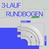 Bestlivings Gardinenschiene ( Weiß ) 480cm (4x120cm) 3-läufig + 2er Set Rundbogen Bild 2