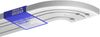 Bestlivings Gardinenschiene ( Weiß ) 480cm (4x120cm) 3-läufig + 2er Set Rundbogen Bild 1