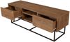 Calicosy 'RODEZ' TV-Möbel mit 2 Fächern und 2 Schubladen, Nussbaum-Dekor, Länge 140 cm - Dunkles Holz Bild 5