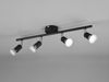LED Deckenstrahler 4-flammig Metall Schwarz, Breite 50cm Bild 3