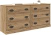 2 Stk. Sideboards, Kommoden Artisan-Eiche 70 x 35,5 x 67,5 cm Bild 3