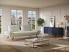 Vente-unique - KELOPA Sofa Stoff Weiß - B 130 cm x H 88 cm x L 231 cm Bild 2
