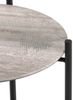 Moderner Beistelltisch META Eichen-Optik Couchtisch schwarzes Metallgestell Bild 3
